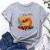 Fashion letter car pattern printing round neck short-sleeved T-shirt NSAYS59708