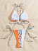 new printing multicolor stitching strappy swimsuit NSLUT59703