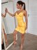 new yellow printed fashion comfortable dresses NSCAI59694
