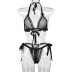 Lace Sling Simulation Silk Tie Sexy Underwear Set NSWY59665
