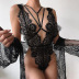 new style sexy one-piece deep V perspective hollow sexy lingerie set NSWY59670