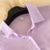 Summer new style lapel solid color long-sleeved sunscreen thin chiffon shirt NSXMI59826
