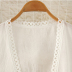 camisa de protección solar de color sólido de gasa con cuello en V de moda de verano NSXMI59820