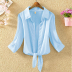 Summer fashion solid color chiffon long-sleeved thin sunscreen cardigan NSXMI59817