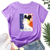 New fashion character pattern printed round neck short-sleeved T-shirt NSAYS59810