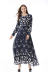 Long-sleeved floral spring and autumn new retro large swing dress NSLIB59801