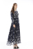 Long-sleeved floral spring and autumn new retro large swing dress NSLIB59801