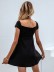 nuevos vestidos cortos negros de color puro NSCAI59780