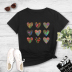 Plant Love Heart Printed Short Sleeve T-Shirt NSYAY59768
