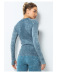 Long-sleeved sports nylon knit seamless tight-fitting fitness shirt NSLUT59896