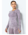Long-sleeved sports nylon knit seamless tight-fitting fitness shirt NSLUT59896