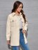 new white long pure color fashion jackets NSCAI59881
