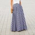 Elegant spring and summer new large size loose plaid high waist large skirt NSLIB54773