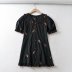 doll collar short-sleeved slimming retro embroidery short dress  NSAM54558