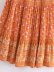 wholesale Bohemian cotton printed lace stitching elastic waist skirt NSAM54580