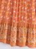 rayon printed V-neck lantern long-sleeved loose short dress  NSAM54585