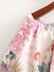 retro floral lantern sleeve strapless design short top  NSAM54586