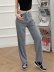 wholesale retro fashion striped loose high waist drape wide-leg straight-leg pants NSAM54593