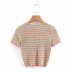 wholesale color striped knit Slim cardigan NSAM54601