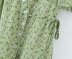 V-neck short-sleeved wrap-around waist tie-up dress  NSAM54602