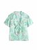 laminated decorative printing V-neck short-sleeved shirt  NSAM54612