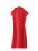 red lapel single breasted waist drawstring dress NSAM54614