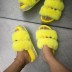 plus size new one-word plush solid color outer wear sandals NSPE54651