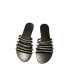 new summer rhinestone one-word thin strap open-toed flat sandals  NSHU54689