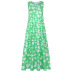 fashion small daisy print sleeveless big swing long dress NSLIB55037