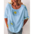 spring and summer new long-sleeved printed T-shirt NSYIS55005