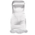 white plush stitching one-word neck wrap breast short dress NSMEI54859