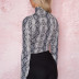 autumn new self-cultivation thin high neck zipper snake pattern long-sleeved T-shirt  NSMEI54864