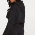 sexy hollow short cropped hooded black sweatshirt NSMEI54865