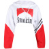  letter printing loose color matching hooded sweatshirt NSMEI54866