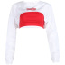 letter printing ultra short cropped white sweater NSMEI54870