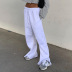 autumn and winter new elastic waist split loose casual sports pants NSMEI54883