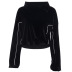 solid color diagonal collar velvet sweatshirt NSMEI54885