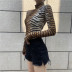 autumn and winter new leopard print high-neck slim long-sleeved bottoming shirt NSMEI54894