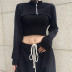 irregular stand-up collar long-sleeved cardigan  NSMEI54913