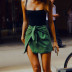 new summer high waist split solid color irregular short skirt  NSMEI55049