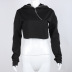 slimming solid color wild diagonal zipper irregular sweatshirt NSMEI55057