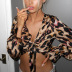 new hot sale leopard print short cropped sexy cardigan NSMEI55075