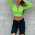 spring and autumn bottoming new style sexy short cropped long-sleeved T-shirt NSMEI55091