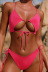 straps solid color new summer split bikini NSLUT55529