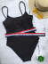 sexy solid color belt one-piece swimsuit  NSLUT55535