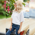 printing casual simple small round neck short-sleeved thin T-shirt  NSLM55248