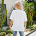 printing round neck simple loose short-sleeved t-shirt  NSLM55251