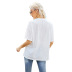 fashion loose imitation cotton pullover round neck print  T-shirt  NSLM55252