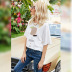 comfortable simple printing round neck short-sleeved T-shirt NSLM55254