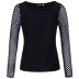 sexy see-through mesh long-sleeved splicing bottoming shirt  NSHEQ55262